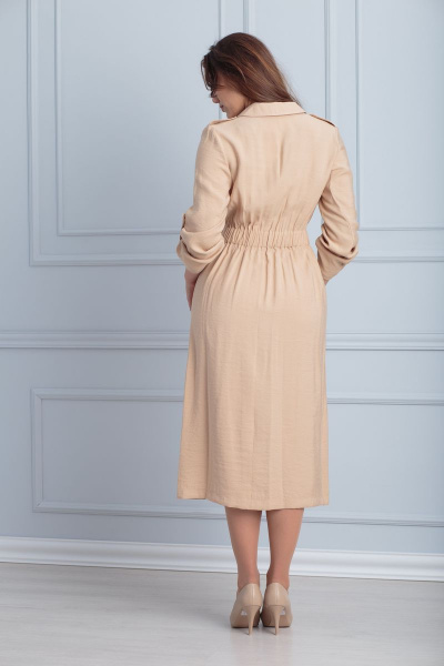 Платье Anelli 705 беж - фото 4