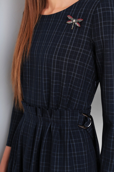 Платье Милора-стиль 737 синяя_клетка - фото 3