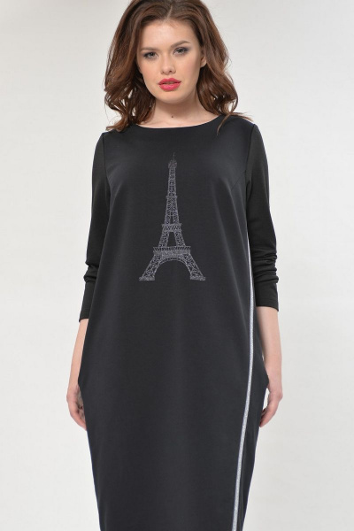 Платье Faufilure С884 черный - фото 2