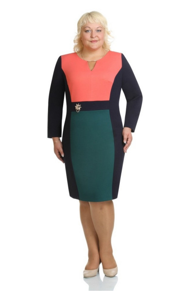 Платье на каждый день из текстиля с длинным рукавом Classic Moda 480 - фото 1