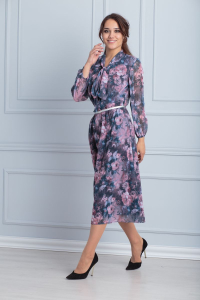 Платье Anelli 675 фиолетовый - фото 1