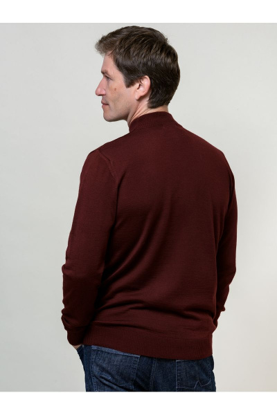 Красный шерстяной джемпер с горловиной-стойкой Subota 26028 бордо(170/176) - фото 3