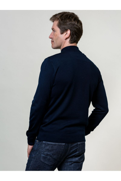 Джемпер мужской шерстяной базовый с горловиной-стойкой Subota 26028 синий(170/176) - фото 3