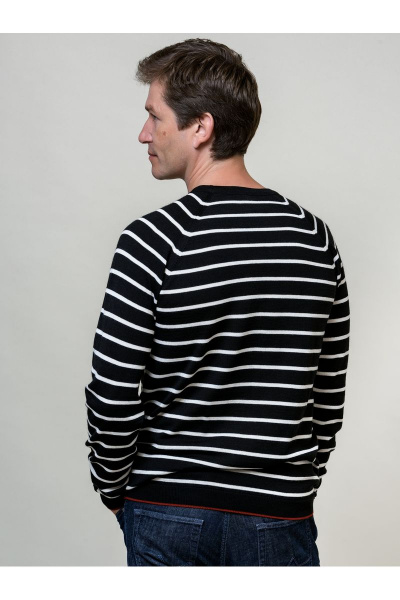 Черный шерстяной джемпер деловой стиль Subota 1901 черный(182/188) - фото 3