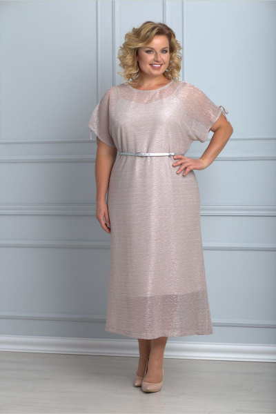 Платье Anelli 718 беж - фото 1