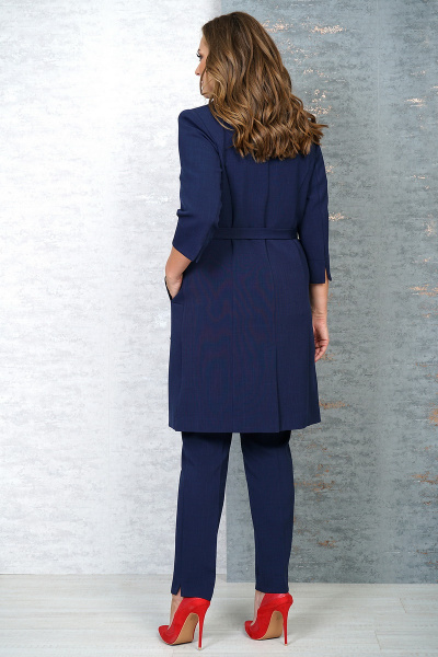 Блуза, брюки, пальто Белтрикотаж 6760/1 темно-синий - фото 8