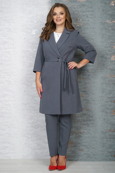 Блуза, брюки, пальто Белтрикотаж 6760/1 серый - фото 4