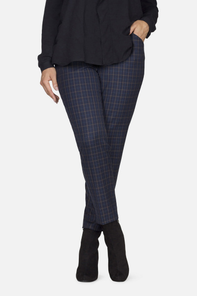 Брюки Mirolia 621 синяя_клетка - фото 2