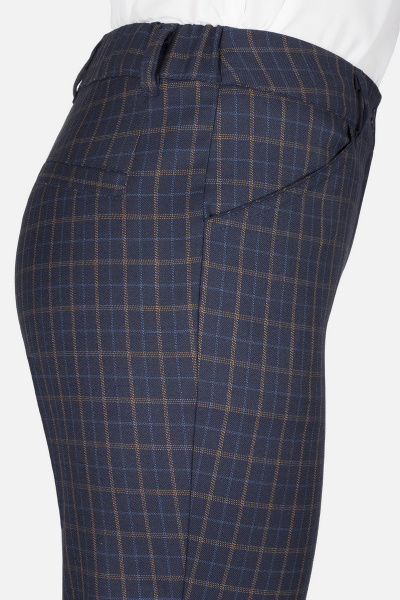 Брюки Mirolia 621 синяя_клетка - фото 4