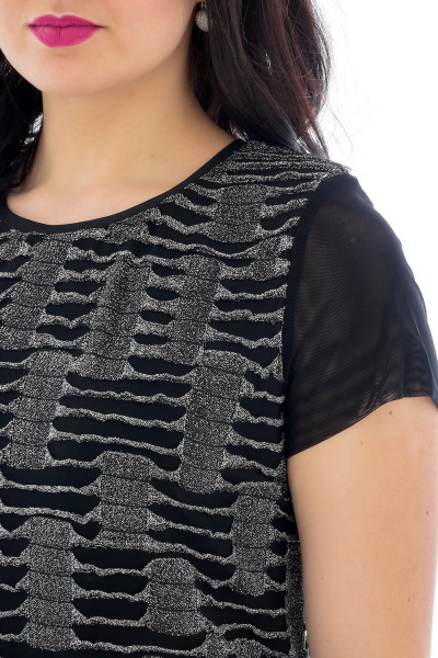 Демисезонное приталенное платье с коротким рукавом БАГРЯНИЦА 2139 - фото 3