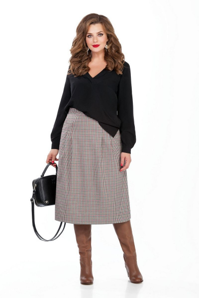 Блуза, юбка TEZA 244 черный - фото 1