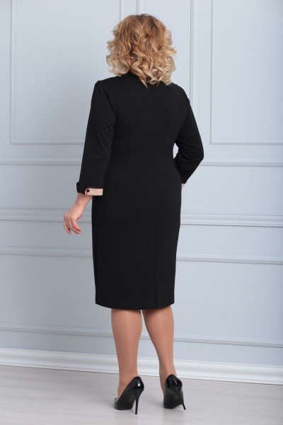 Платье Anelli 122 черный-беж - фото 2