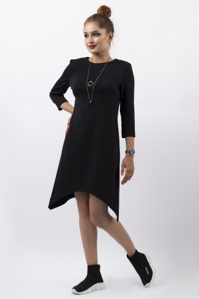 Платье расклешенное из трикотажа с молнией на спине VIZAVI 592 - фото 1