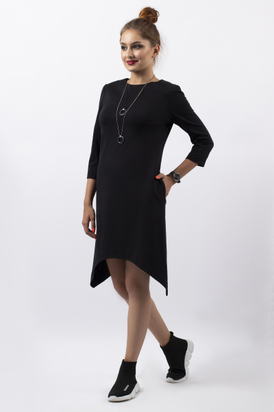 Платье расклешенное из трикотажа с молнией на спине VIZAVI 592 - фото 3