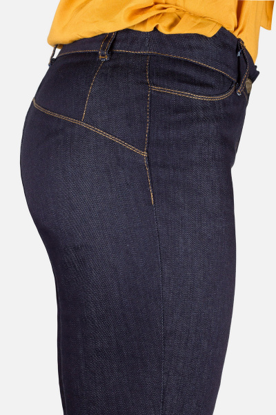 Джинсовые брюки с клёшем и узким кройом в синем цвете Mirolia 637 синий - фото 4