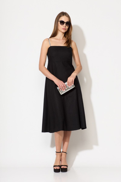 Льняное платье-бандо с регулируемыми бретелями SILVERSPICE S-5312 - фото 7