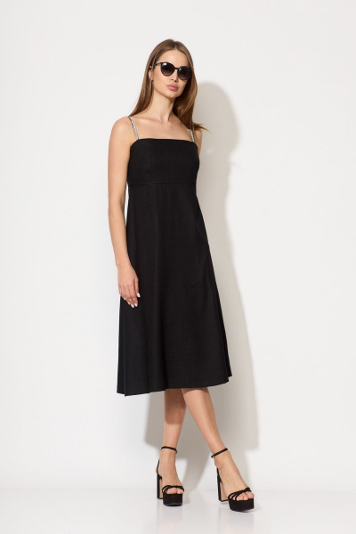 Льняное платье-бандо с регулируемыми бретелями SILVERSPICE S-5312 - фото 6