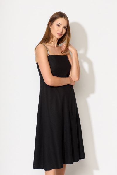 Льняное платье-бандо с регулируемыми бретелями SILVERSPICE S-5312 - фото 4