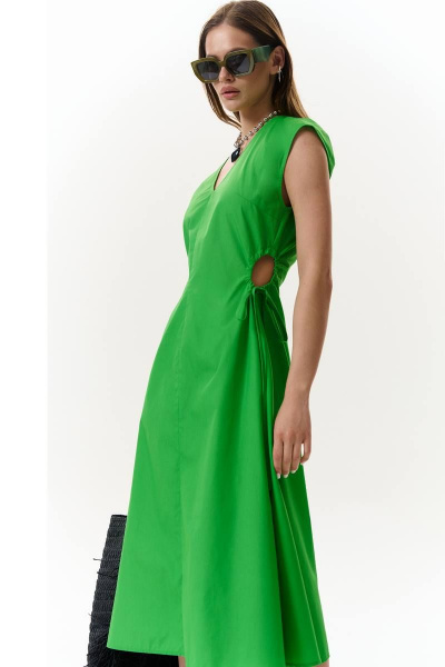 А-образное летнее платье с вырезами и съемным поясом MilMil 1085G салатовый - фото 3