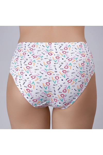 Трусы из хлопка и трикотажа с высокой линией талии Verally 109-8 любовь - фото 2