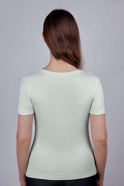 Майка из хлопкового полотна кашкорсе Круглогодичная Verally 3004-1 мята - фото 2