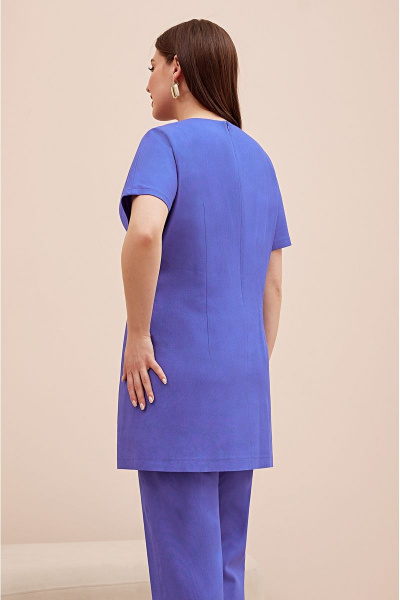 Комплект блуза и брюки из льна с авторским принтом Lissana 4753 - фото 6