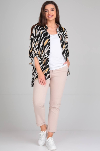 Блуза, брюки LeNata 21271 зебра-беж - фото 7