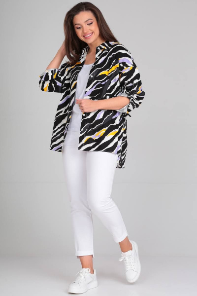 Блуза, брюки LeNata 21271 зебра-фиолет - фото 8