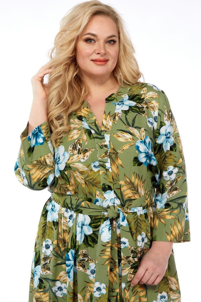 Платье Celentano lite 5003.1 оливковый - фото 9