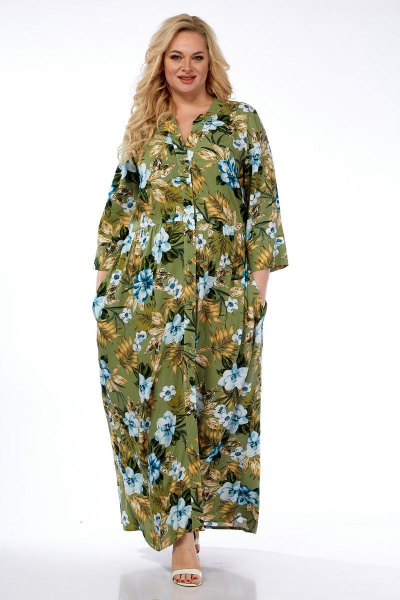 Платье Celentano lite 5003.1 оливковый - фото 2