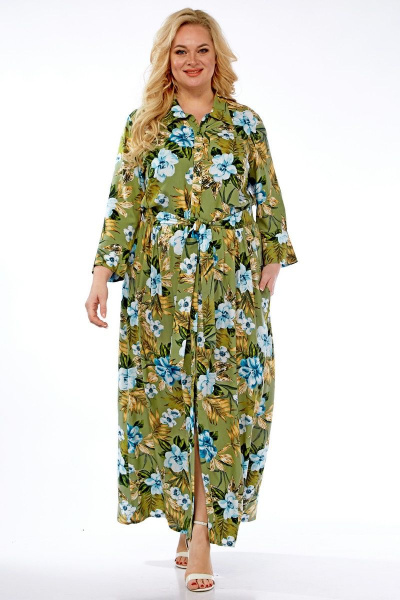 Платье Celentano lite 5004.2 оливковый - фото 9