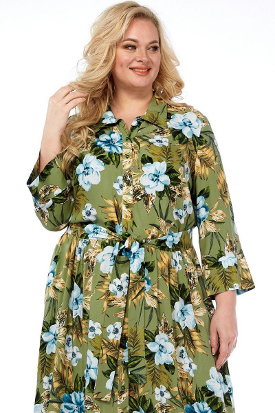 Платье Celentano lite 5004.2 оливковый - фото 3