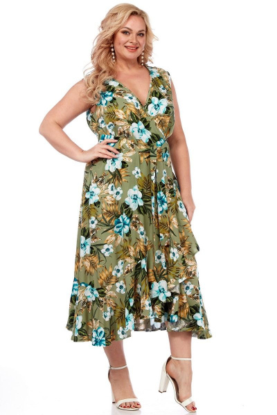Платье Celentano lite 5007.1 оливковый - фото 6