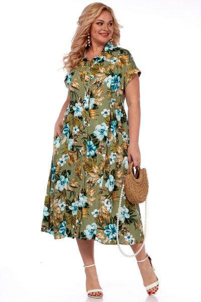 Платье Celentano lite 5010.2 оливковый - фото 3