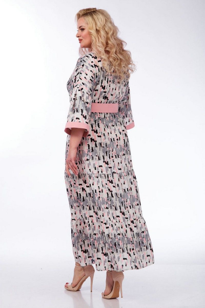 Платье свободного силуэта из цветной ткани с пуговицами VIA-Mod 603 - фото 4