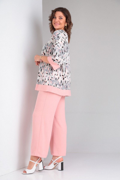Комплект из цветной блузы и свободных брюк с резинкой VIA-Mod 604 - фото 3
