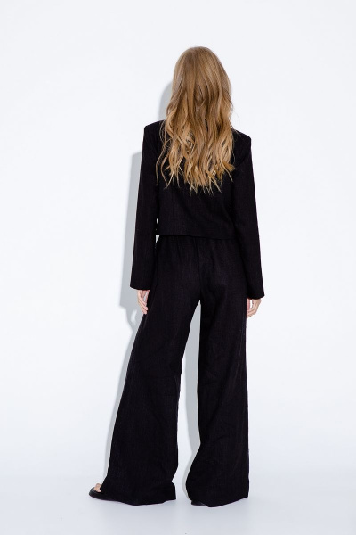 Льняной костюм-двойка с укороченным жакетом и широкими брюками PiRS 4548 - фото 4