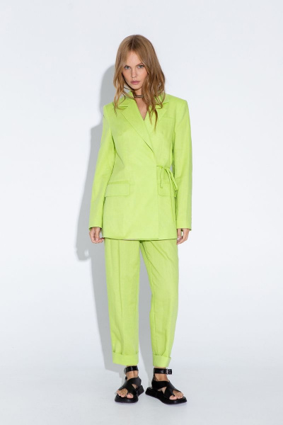 Брюки, жакет, топ PiRS 4563 лайм - фото 4