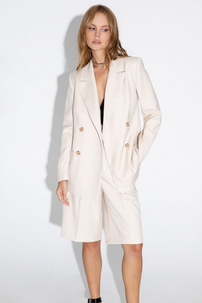 Жакет и шорты из вискозы на каждый день PiRS 4570 бежевый - фото 1