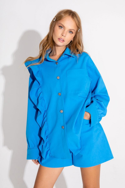 Рубашка PiRS 4604 голубой - фото 2