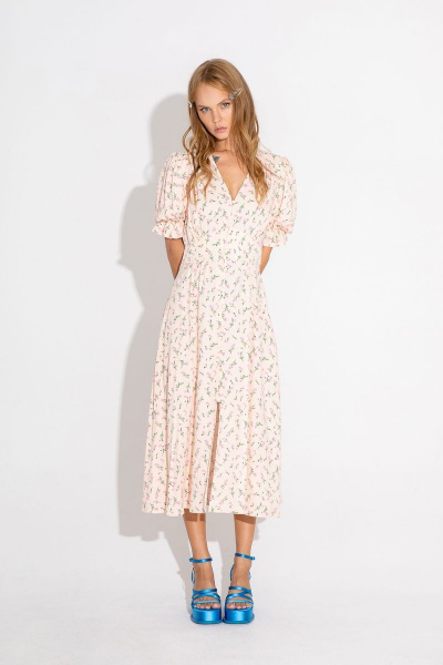 Платье PiRS 4605 розовый - фото 6