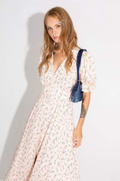 Платье PiRS 4605 розовый - фото 2