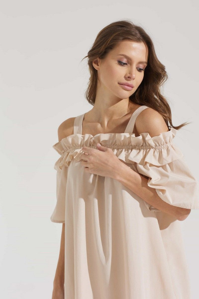 Платье розовое летнее из хлопка и текстиля Motif 1724 - фото 4