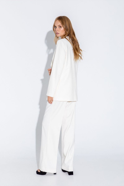 Брюки-палаццо из вискозы с мягкими складками PiRS 4650 молочный - фото 6