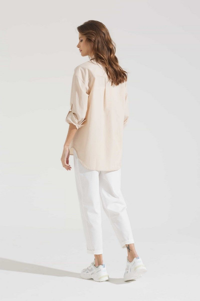 Блуза на каждый день с хлопком и текстилем, летняя Motif 1653 - фото 5