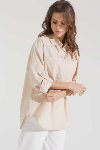 Блуза на каждый день с хлопком и текстилем, летняя Motif 1653 - фото 4