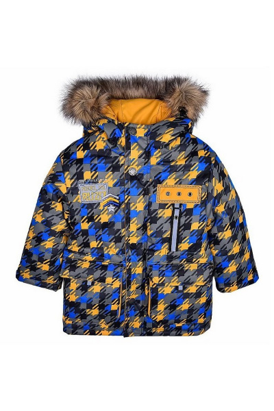 Демисезонная мембранная куртка с меховой подкладкой и утяжками Bell Bimbo 163069 набивной - фото 1