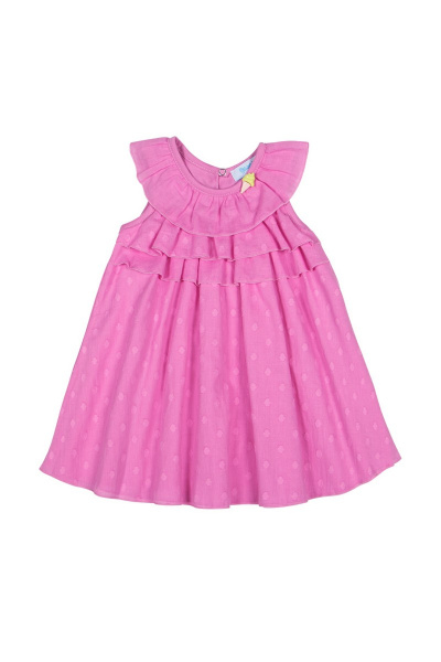 Платье муслиновое с пуговицей в форме мороженого и трикотажной верхней частью Bell Bimbo 171022 лиловый - фото 1