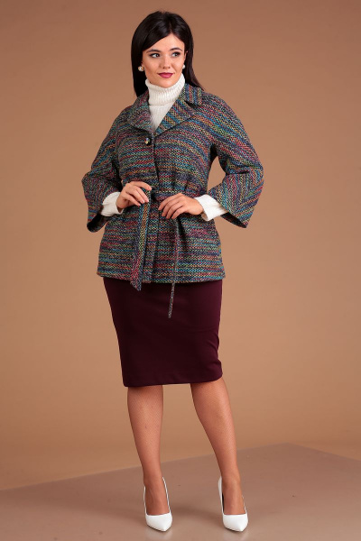 Жакет, юбка Мода Юрс 2489 слива - фото 2