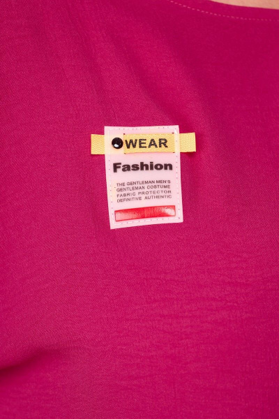 Блуза летняя бохо женская с коротким рукавом и карманами Abbi 4007 фуксия - фото 12